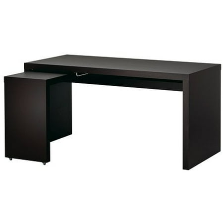 ikea pull desk panel brown material walmart