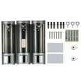 thumbnail image 3 of CHUANGDIAN Manual Soap Dispensers with Double Sided Foam Tape Wall-mounted Three Chamber Shampoo Box Shampoo Shower Gel Liquid Soap Dispensers Rest Room Washroom Toilet Soap Dispenser & Holder 200ml*3, 3 of 7