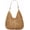 Solid Khaki, variant on Straw Woven Hobo Bags for Women - Beach Travel Daily Use Shoulder Bag Handmade Tote Bag