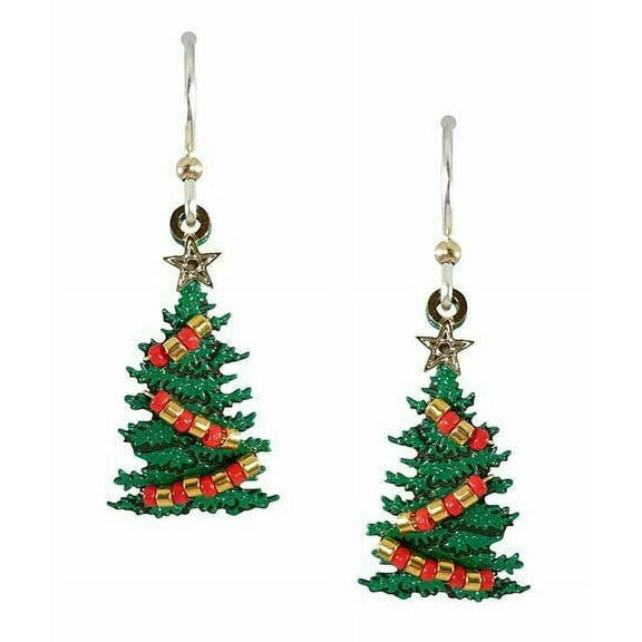 CHRISTMAS TREE Hypo-Allergenic Earrings, Sterling Silver Plated, by Sienna Sky