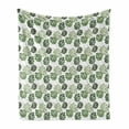 thumbnail image 1 of Monstera Soft Flannel Fleece Blanket, Tropical Jungle Foliage Hawaiian Nature Growth Sketchy Leaves Environment Eco, Cozy Plush for Indoor and Outdoor Use, 60" x 80", Green and White, by Ambesonne, 1 of 6