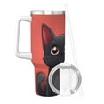 thumbnail image 2 of Sikiie Cute Black Kitten Cartoon Insulated Stainless Water Bottle Lid Travel Mug Cup Insulated Tumblers Cup 40oz Ice Bully With Handle, 2 of 8