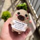 thumbnail image 4 of Mini animal de ganchillo, perro de peluche tejido, amuleto de la suerte, muñeco tejido, tarjeta de apoyo emocional, decoración, 4 of 7