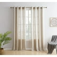 thumbnail image 7 of THD Harley Faux Linen Textured Semi Sheer Sun Light Filtering Window Grommet Curtain Panels, Set of 2 Panels, 7 of 7