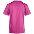 thumbnail image 2 of Panda Uniform by HeedFit Women's V-Neck Scrub Top – Two Patch Pockets, S, Pink, 2 of 4