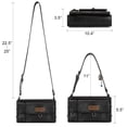 thumbnail image 6 of Wrangler Y2K Purse Small Shoulder Bag for Women Stylish Western Design with Detachable Charms Multiple Pockets, Black, 6 of 6