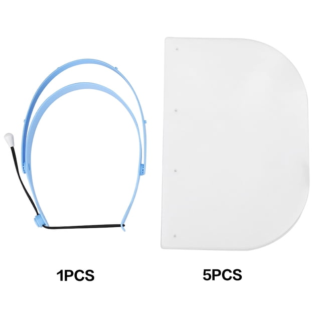 pitrice Masque de Protection Transparent Intégral pour Poussière Vent Salive Écran Clair 3#