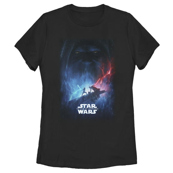 Women's Star Wars: The Rise of Skywalker Palpatine Looming Graphic Tee Black X Large