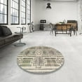 thumbnail image 3 of Ahgly Company Indoor Rectangle Abstract Khaki Green Abstract Area Rugs, 8' x 12', 3 of 6