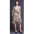 thumbnail image 3 of Bimba Kaftan Court de Plage pour Femmes en Aquarelle, Tenue de Plage, Couvre-Maillot de Bikini, Robe Midi - 4X-5X, 3 of 5