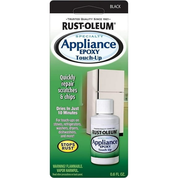 Rust-Oleum 213174 Black High-gloss Appliance Touch Up, 0.6 oz