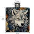 thumbnail image 2 of Wolf Canvas Beach Blanket Picnic Mat - Oversized Waterproof Outdoor Camping Mat - Travel, Hiking, and Sports - Portable Lightweight Foldable Mat for Family and Friends Gathering, 2 of 6