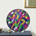 thumbnail image 4 of Yayeee Wall Clock Battery Operated 9.5" Silent Quartz Non-Ticking for Living Room Decor, Colorful Plaid, 4 of 8