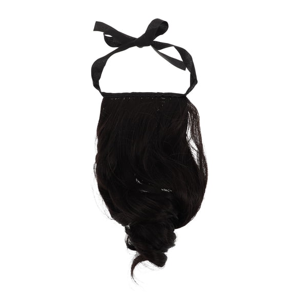 BESTYASH Curly Hair Ponytail High Temperature Fiber Black 1Set for Women Everyday Use