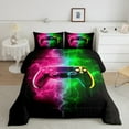 thumbnail image 2 of Erosebridal Boys Gamepads Bedding Sets Full with Comforter,Geometric Honeycomb Duvet Insert,Gradient Lightning Comforter Sets Full Size,Microfiber Abstract Bedroom Decorative,Reversible,3-Piece, 2 of 8