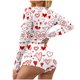 thumbnail image 1 of Body Sexy de manga larga con cuello en V y estampado sin posición para el Día de San Valentín para mujer, lencería Sexy, pijama, mono Fridja nalpqowj17946, 1 of 7