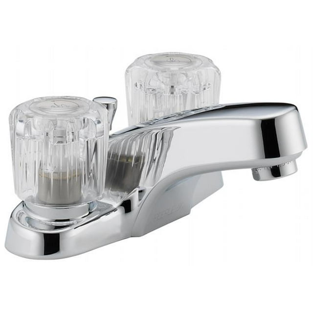 Delta Faucet P299621LF Chrome Two Handle Lavatory Faucet With Acrylic Handles