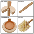 thumbnail image 6 of 2X Wood Toilet Brush and Holder Set, Wood Toilet Bowl Cleaner Brush for Bathroom, Toilet Scrubber with Stand, 6 of 7