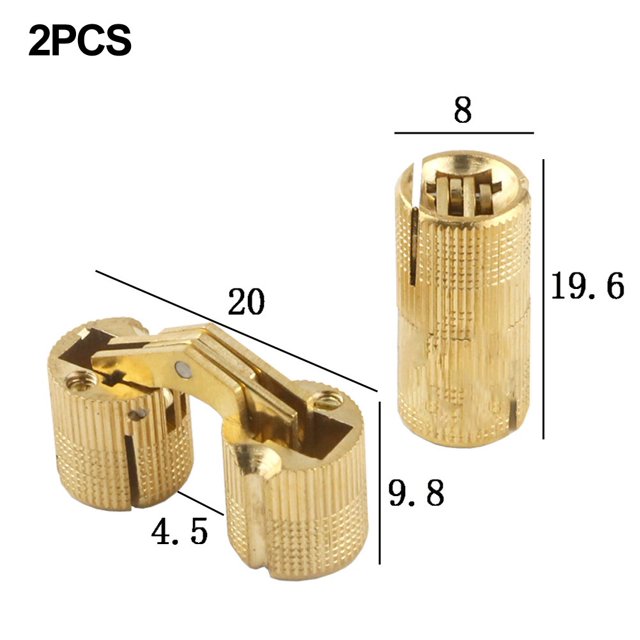 Copper cylinder hinge cylindrical conceal cabinet conceal invisible brass hinge