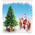 thumbnail image 3 of Ambesonne Santa Shower Curtain, Jingle Bells Tree, 69"Wx70"L, Multicolor, 3 of 3