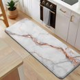 thumbnail image 5 of White Gray Rose Gold Marble Pattern Kitchen Rug Mat,Kitchen Runner Rugs Non Skid Washable,Decorative Kitchen Floor Mats for Kitchen,Sink,Laundry,17"x47.2", 5 of 7