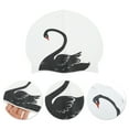 thumbnail image 3 of Unique Bargains 1 Pc Silicone Swans Pattern Swim Cap White, 3 of 5