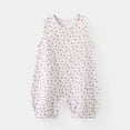 thumbnail image 5 of Baby Girl Clothes Floral Print Cotton Cute Onesie Sleeveless Summer Soft Sleep and Play Bodysuit 3M-2T (6-9 Months, White), 5 of 6