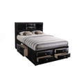 thumbnail image 6 of Acme Furniture Ireland Queen Bed with Storage in Black Rubberwood, Multiple Sizes, 6 of 9