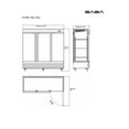 thumbnail image 6 of Heavy Duty Commercial 72 cu ft Stainless Steel Glass Door Reach-In Refrigerator (3 Door), 6 of 7