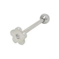 thumbnail image 1 of Flat Head Jeweled Flower Design Tongue Ring, 1 of 1