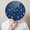 thumbnail image 5 of Acrylic Circular Clock 11.9x11.9 Inch Circular Clock Decorative Clock Creative Clock Dual-Purpose Clock Wall Clock Clock Decorate Your Space White Star, 5 of 9