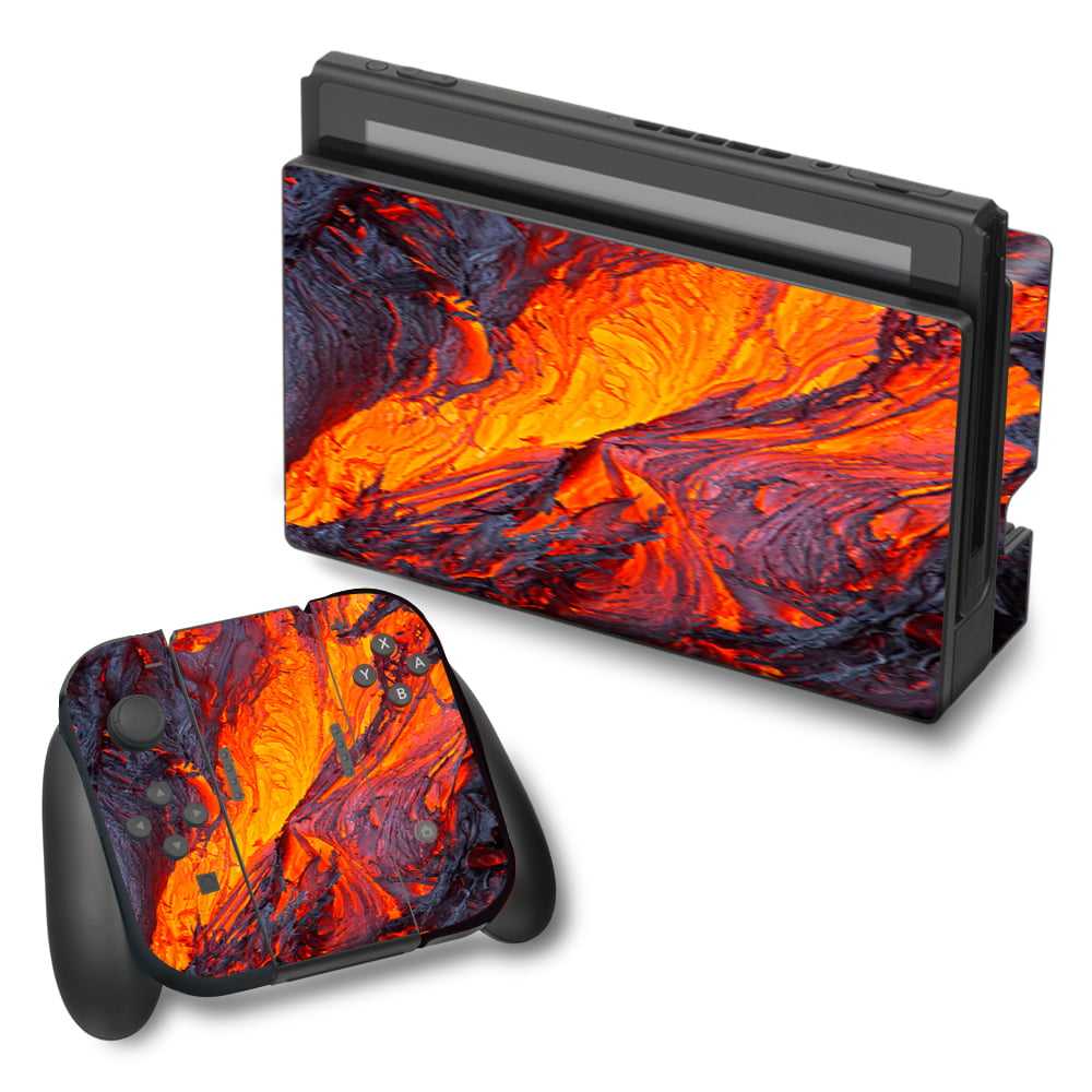 Skin Decal For Nintendo Switch Vinyl Wrap Charred Lava Volcano