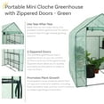 thumbnail image 4 of Sunnydaze 4.5' x 4.5' x 6.5' Outdoor Portable Walk-In Greenhouse with 4 Shelves, Green Cover, 4 of 13