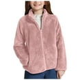 thumbnail image 3 of Zshosam Boys Jackets Toddler Girls Winter Fleece Coat Kids Hooded Jacket Baby Warm Outwear Size 4T 5T,(Pink 4-5 Years), 3 of 9
