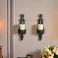 thumbnail image 3 of Dserhfy Vintage Wall Sconces Candle Holder Gothic Iron Art Tealight Candle Holder Living Dining Room Bedroom Wall Mount Candlestick Decoration, 3 of 8