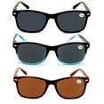 thumbnail image 2 of V.W.E. Lightweight Unisex Reading Sunglasses, Black Blue Tortoise, 3 Pair, 2 of 3
