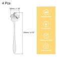 thumbnail image 2 of Unique Bargains 4Pack 5' Stainless Steel Flower Spoons Coffee Spoon Small Teaspoon, Silver, 2 of 4