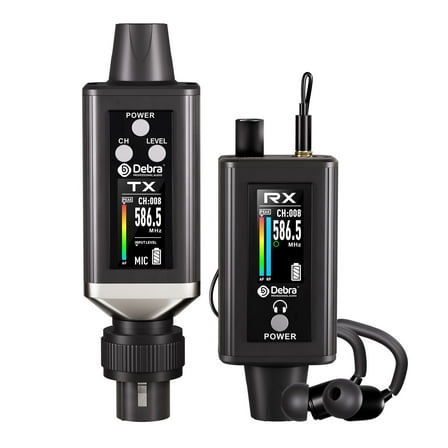 D Debra Audio PRO EMX-1 UHF Mini Wireless In-Ear Monitor System, Rechargeable with Monitor Type for Stage, Band, Studio, Musician, Monitor (1 Transmitter & 1 Receiver)