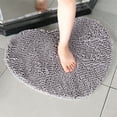 thumbnail image 2 of Unique Bargains Heart Shaped Chenille Bath Rugs Soft Shaggy Bath Mat Grey 20" x 24", 2 of 7