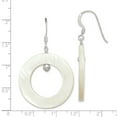 thumbnail image 2 of 925 Sterling Silver White Mother of Pearl Earrings; for Adults and Teens; for Women and Men, 2 of 2