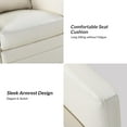 thumbnail image 3 of PU Leather Swivel Accent Chair Single Sofa Chair for Home Living Room White, 3 of 7