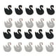thumbnail image 2 of 20 piezas lindo adorno de cisne artificial micro decoraciones de paisaje adornos de plantas para la casa de muñecas mini suministros de jardín (negro, estilo blanco, 10 para cada uno), 2 of 4