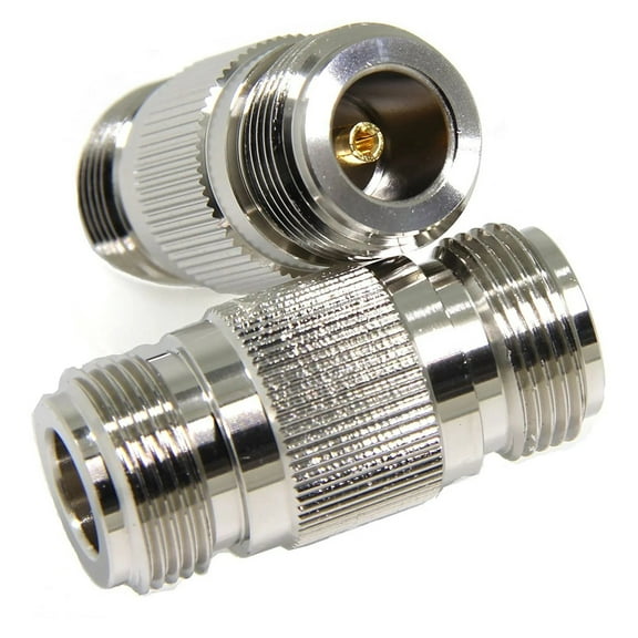 2 Pieces N-Type Female Jack to N Female Jack RF Adapter Barrel Connector