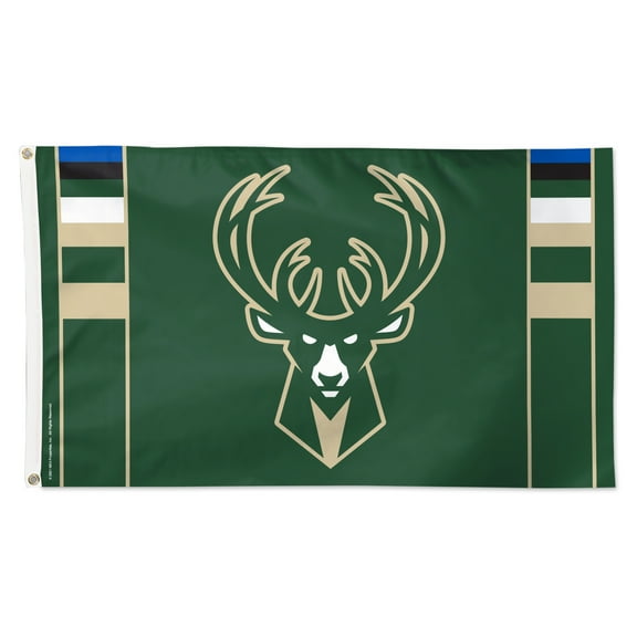 WinCraft Milwaukee Bucks 3' x 5' Vertical Stripe Deluxe Single-Sided Flag