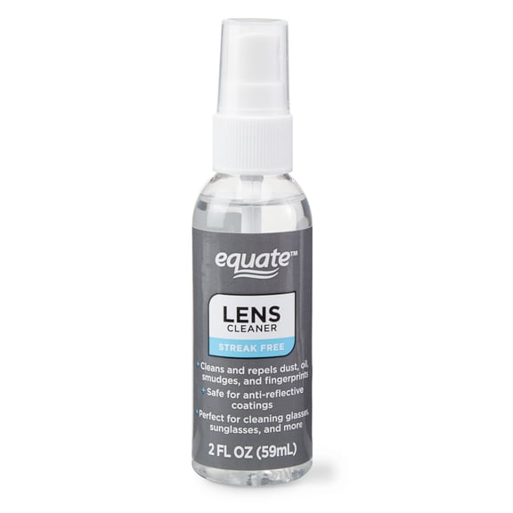 Equate Streak-Free Lens Cleaner, 2 oz Spray Bottle, 1 Count
