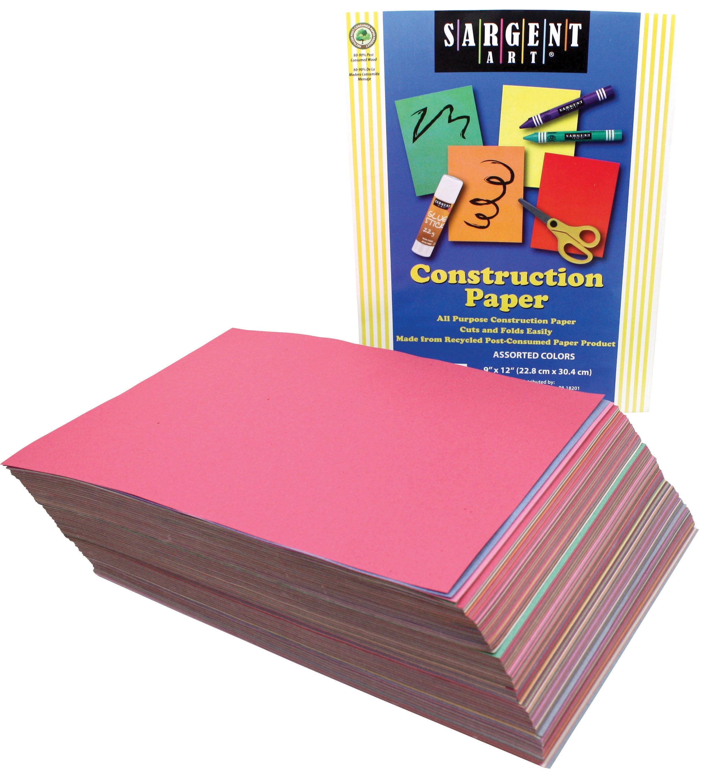 Bulk Class Pack Arts and Crafts Assorted Colors Sargent Art 81-0019 Construction Paper 5000 Sheet Pack 