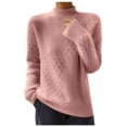 thumbnail image 2 of Amidoa Cozy Sweaters for Women Pink Fleece Long Sleeve Solid Light Fall Sweaters Womens Sweaters Cardigan L, 2 of 6
