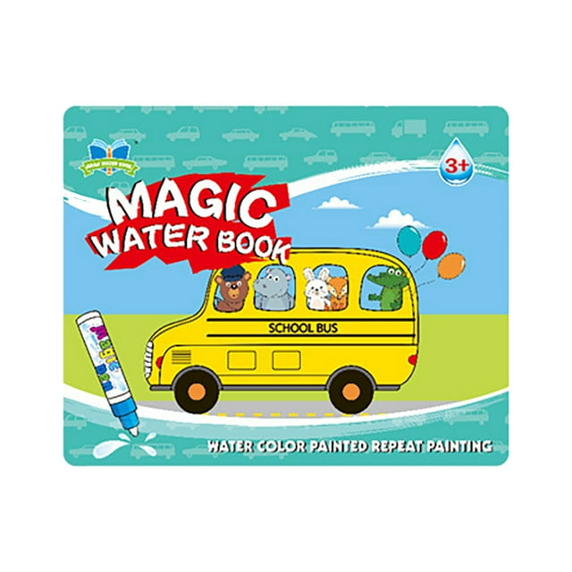 Libro de pintura de acuarela con garabato repetible para niños, juego de juguete con bolígrafo, juguete para regalo de dibujo de educación temprana para niños Wmkox8yii shdjk5548