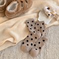 thumbnail image 1 of Calcetines de mujer otoño e invierno gruesos y cálidos estilo japonés con lunares negros a juego, de lana Maillard Brown Zhuji, calcetines hasta la mitad de la pantorrilla, 1 of 6