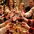 thumbnail image 2 of Christmas 3D Wine Glass Collection Gift,Christmas Glass Cup Christmas Wine Glasses,Raised Holiday Goblet with Snowflake Decor,Holiday Party Decor,Wines & Cocktails(1PCS), 2 of 9